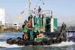 ID 4403 KAPAI - a 5.5 metre transportable pusher tug built by Heron Construction and operated by Total Marine Services, both of Auckland was too small to take part in the 168th Auckland Anniversary Day...
